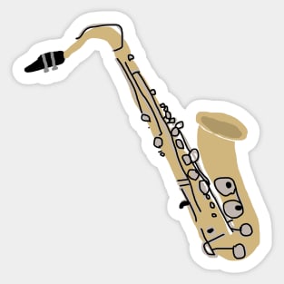 Tenor Saxophone Jazz Band Blues Sticker